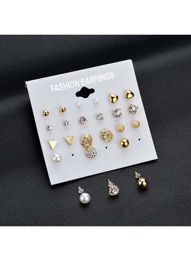 12 Pieces Stud Earrings Set - v1665736353/N16535978A_3