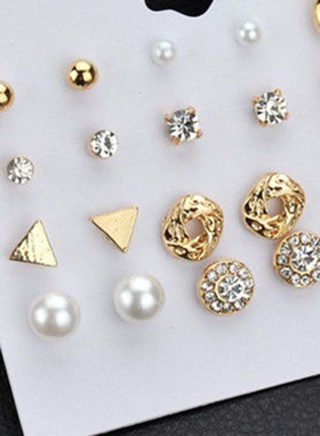 12 Pieces Stud Earrings Set - v1665736353/N16535978A_4