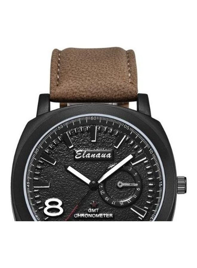 Elanova - Leather Analog Wrist Watch - Image 1