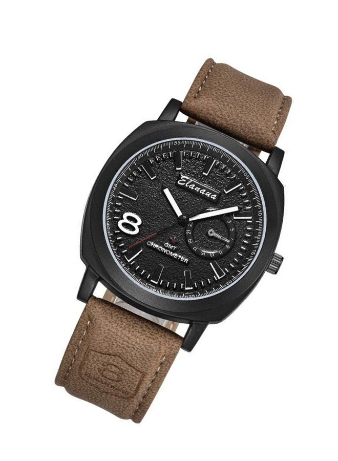Elanova - Leather Analog Wrist Watch - Image 1