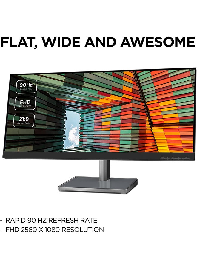 Lenovo - 29-Inch Monitor IPS 21:9 Ultra Wide FullHD WLed 90 Hz With HDMI, DP,built in Speakers,AMD FreeSync Black - Image 1