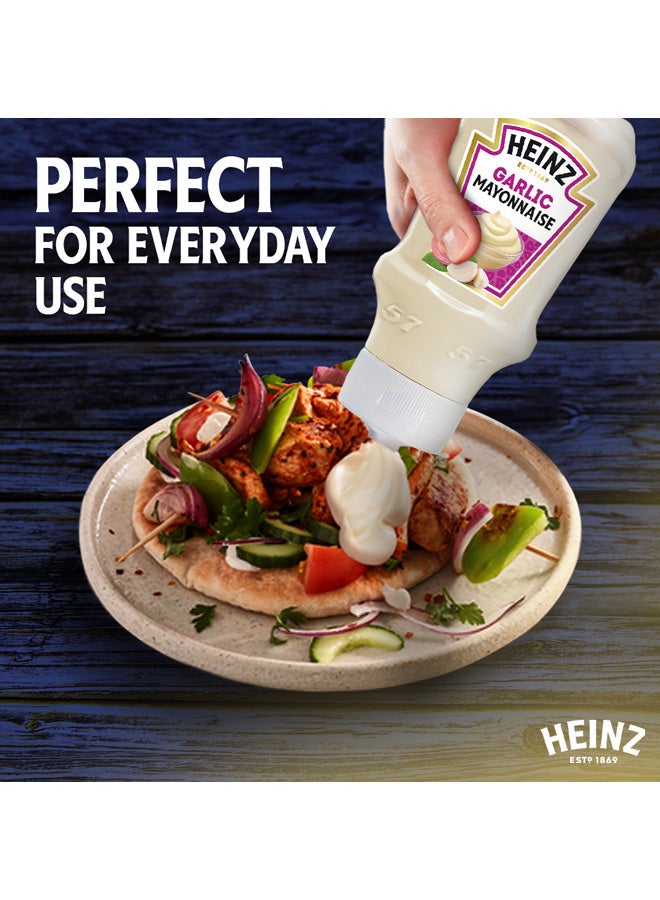 Heinz Mayonnaise Garlic Top Down Squeezy Bottle Garlic 600ml - Image 3