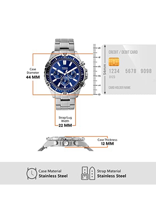 FOSSIL - Men's Garrett Chronograph Watch FS5623 - 44 mm - Silver - Image 1