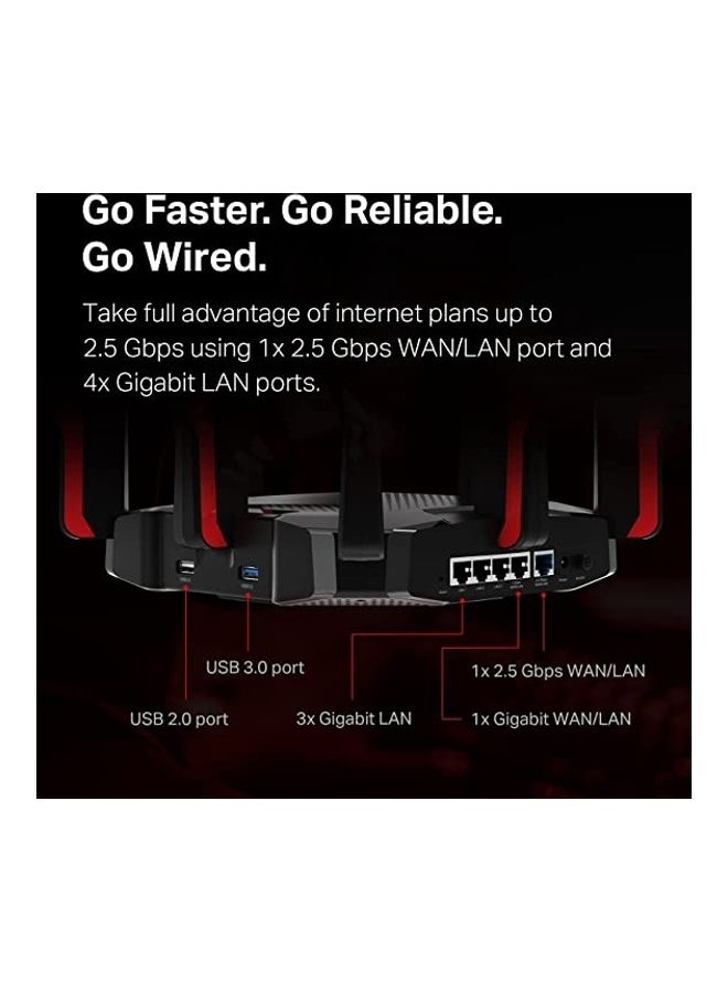TP-LINK - AX6600 WiFi 6 Gaming Router (Archer GX90)- Tri Band Gigabit Wireless Internet Router, High-Speed ax Router, Smart VPN Router for a Large Home black - Image 1