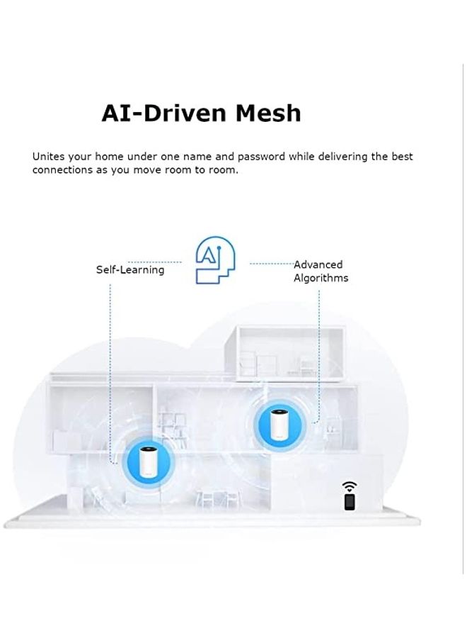 TP-LINK - Deco XE75 AXE5400 Whole Home Mesh Wi Fi 6E System, Tri Band Wi Fi, Gigabit Ports, Deco XE753 pack, DECO XE75 white - Image 1