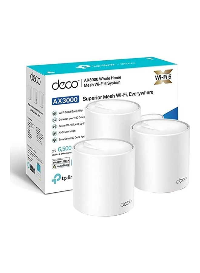 TP-LINK - Deco X50 AX3000 Whole Home AI-Driven Mesh Wi-Fi 6 System white - Image 1