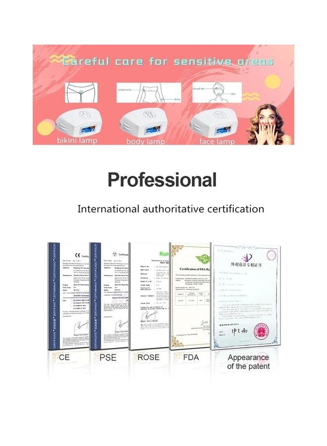 MLAY Home Laser IPL Hair Removal Device With Bikini Removal lamp Pink - Image 4