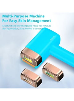 3 In 1 Painless Ice Compress Hair Removal Device Sky Blue