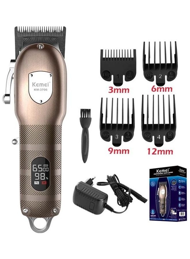 كيمي ماكينة حلاقة الشعر واللحية الكهربائية الاحترافية القابلة لإعادة الشحن والمصنوعة بالكامل من المعدن - Image 3