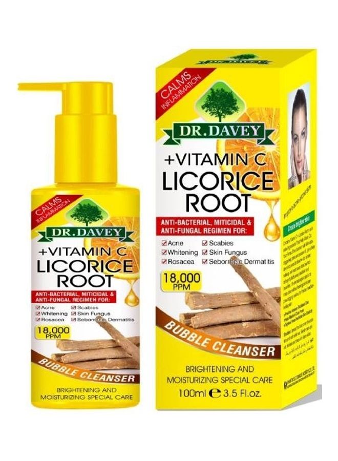 DR. DAVEY Vitamin C + Licorice Root Bubble Cleanser Orange 100ml - Image 1