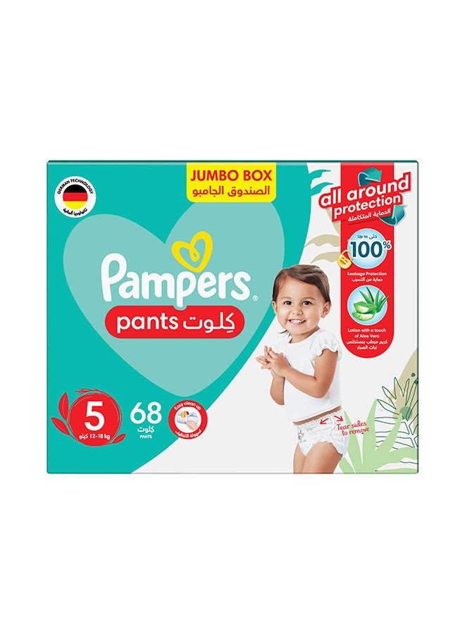 Pampers - Aloe Vera Pants Diapers Size 5 Mega Pack 68 Count - Image 1