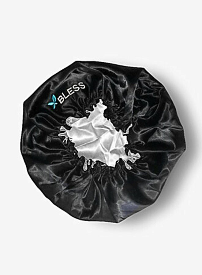 Bless - Bless Satin Bonnet - Black/White - Image 1