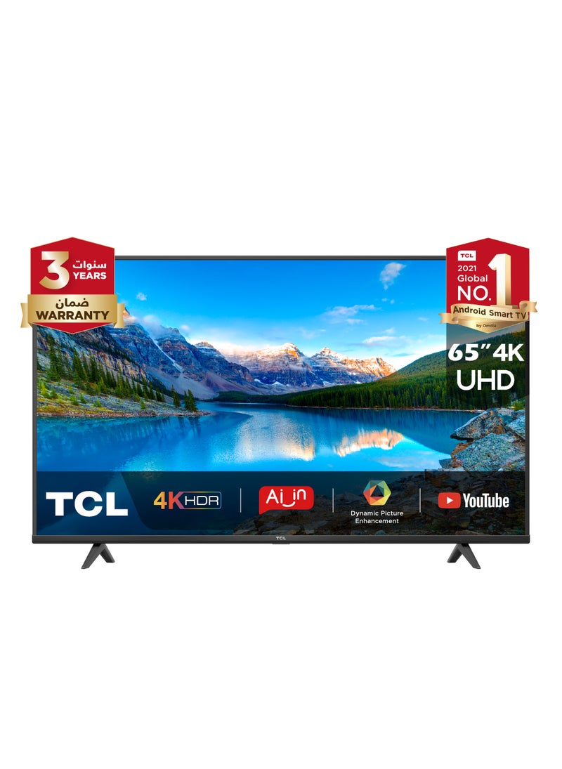TCL 65-Inch UHD 4K Smart Android LED TV 65P617 Black - Image 1