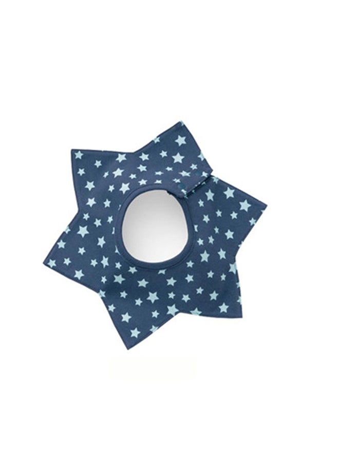 9-Pieces Polka Dot Print Rotateable Star Shaped Water Absorbent Adjustable Baby's Burp Cloths - Image 1