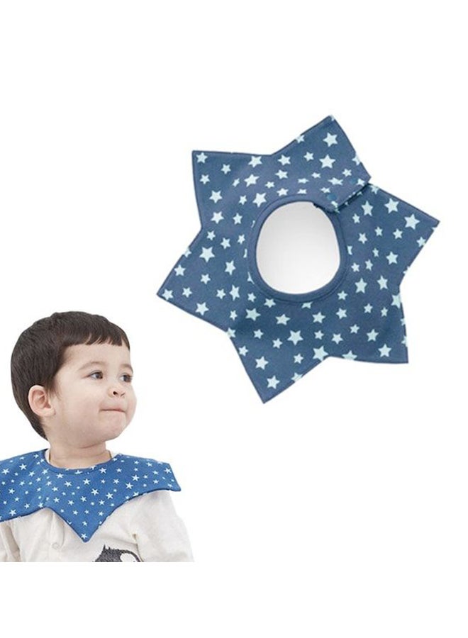 9-Pieces Polka Dot Print Rotateable Star Shaped Water Absorbent Adjustable Baby's Burp Cloths - Image 2