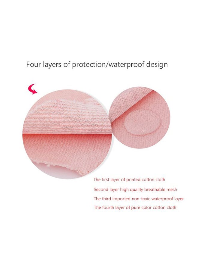 9-Pieces Polka Dot Print Rotateable Star Shaped Water Absorbent Adjustable Baby's Burp Cloths - Image 4