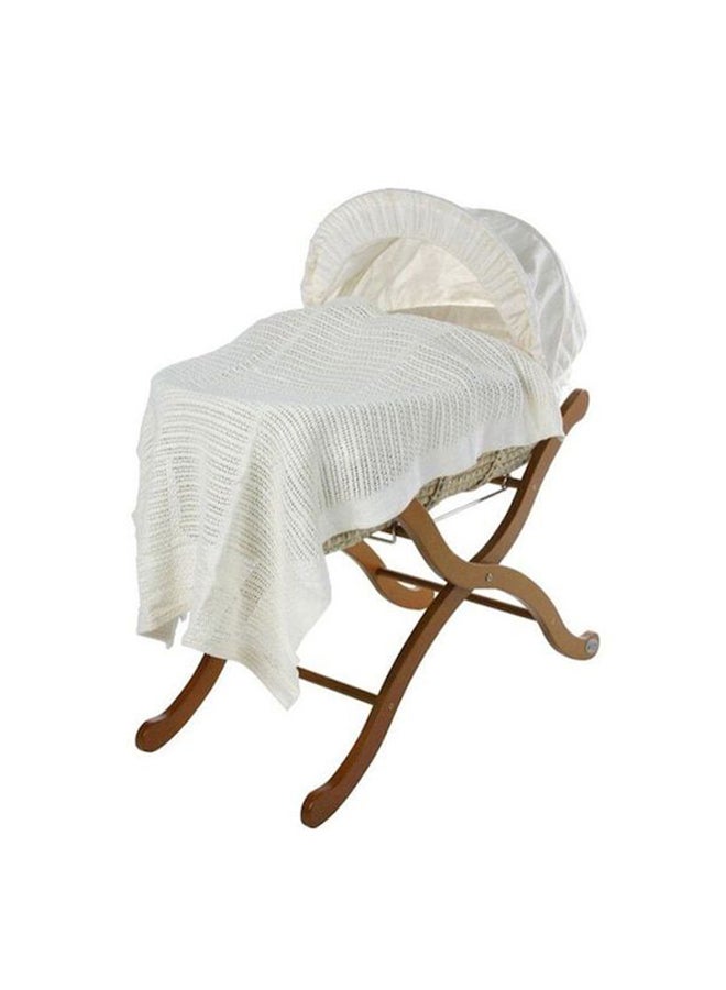 Solid-Color Hollow-Out Supple Breathable Baby's Blanket - Image 1