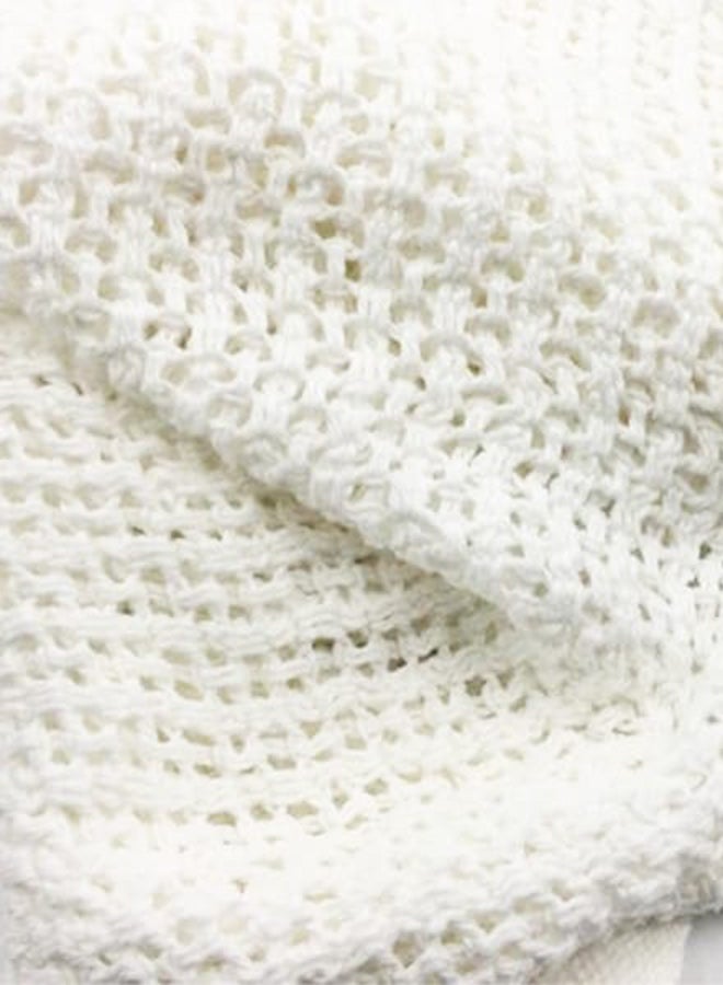 Solid-Color Hollow-Out Supple Breathable Baby's Blanket - Image 4