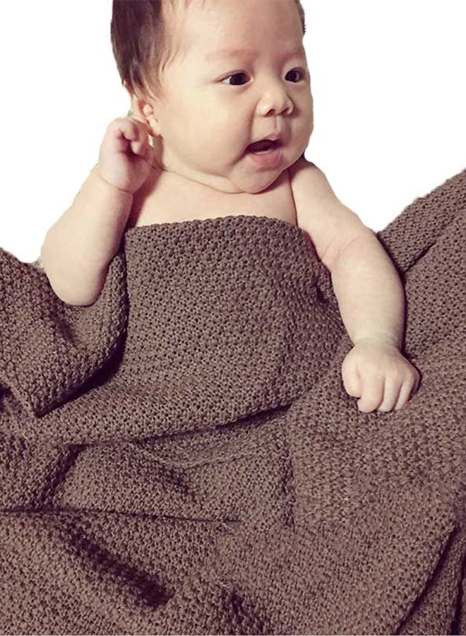 Solid-Color Hollow-Out Supple Breathable Baby's Blanket - Image 5