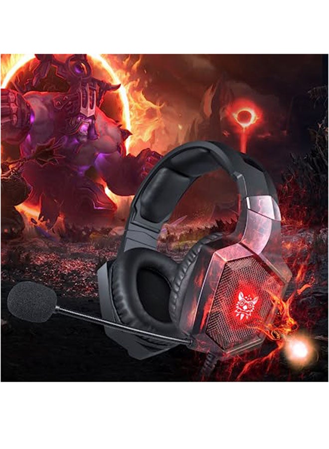 onikuma - K8 RGB Gaming Headset  7.1 Surround Sound Noise Canceling Mic ,PC , PS4-3 , Mobile And Xbox - Image 1