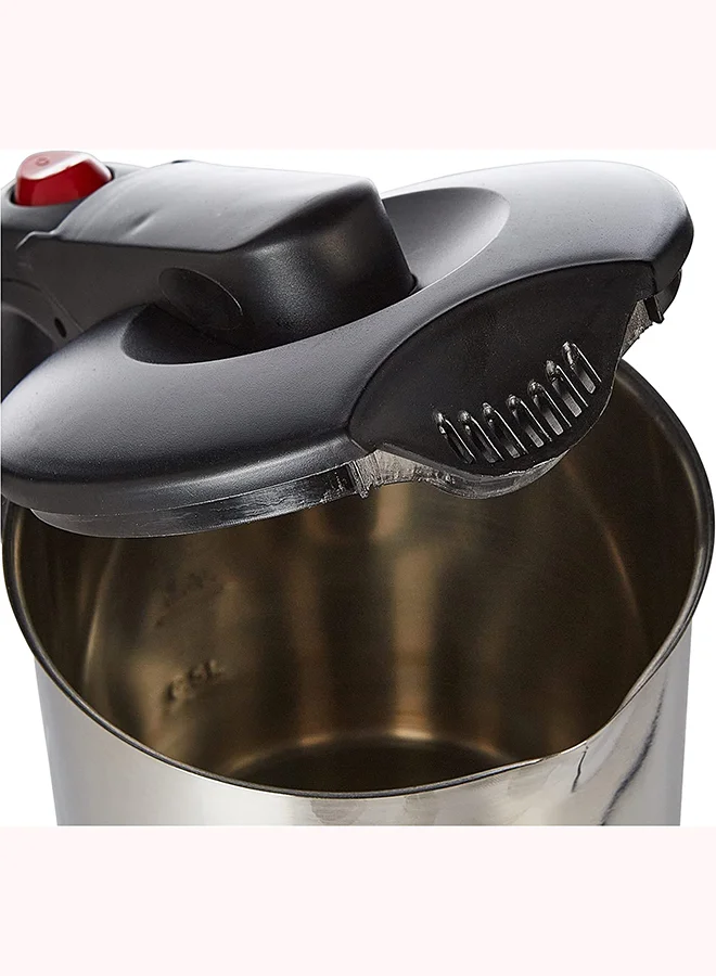برستيج 12-Piece Non-Stick Aluminium Cookware Set With Kettle Includes 3 xCasserole 20 cm,24cm,3xLids, Skillet 28 cm, 4xKitchen Tools Red