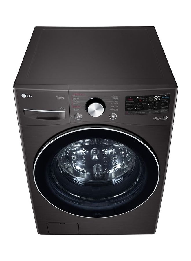Front Load Washing Machine Tempered Glass Door 15 kg F0L9DYP2E Black