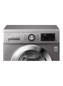 LG Front Load Washing Machine , Chrome Knob 8 kg FH2J3TNG5 Silver  - Image 4