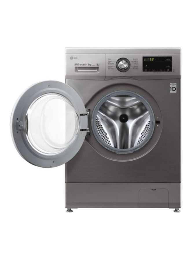 LG - Front Load Washing Machine Chrome Knob 8 kg F4J3TMG5P Silver - Image 1