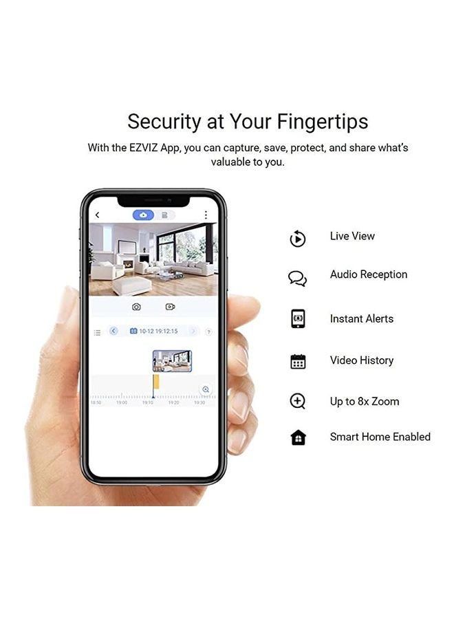 EZVIZ - TY2 Bundle - TY2 Smart Indoor Wi-Fi Camera with SanDisk 128GB Ultra microSDXC UHS-I Card - Image 1