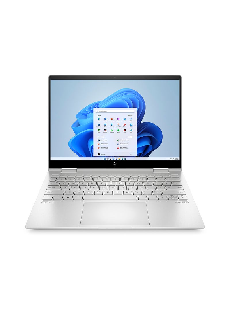 HP - ENVY x360 2-in-1 Laptop 13-bf0005nx With 13.3-Inch WQXGA Touch Screen Display, Intel Core i7-1250U Processor / 16GB RAM / 512GB SSD / Intel Iris Xe Graphics / Windows 11 Home / english_arabic Natural Silver - Image 1