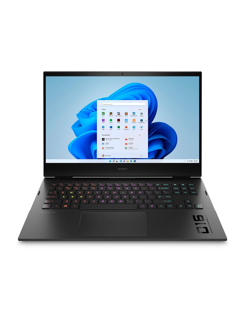 HP - OMEN by HP (Upgraded Version) Laptop 16-b1001nx With 16.1-Inch QHD Display, Intel Core i7-12700H Processor / 32GB RAM / 1TB SSD / 8GB NVIDIA GeForce RTX 3070 Graphics / Windows 11 Home / English/Arabic Shadow Black - Image 1