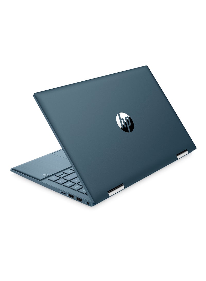 HP - Pavilion x360 Convertible 14-dy0024nx With 14-Inch FHD Touch Screen Display, Intel Pentium Gold 7505 Processor / 4GB RAM / 128GB SSD / Intel UHD Graphics / Windows 11 Home / english_arabic Spruce Blue - Image 1