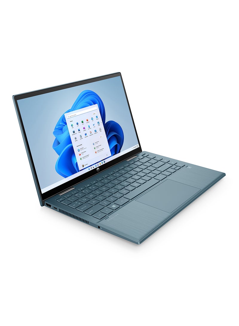 HP - Pavilion x360 Convertible 14-dy0024nx With 14-Inch FHD Touch Screen Display, Intel Pentium Gold 7505 Processor / 4GB RAM / 128GB SSD / Intel UHD Graphics / Windows 11 Home / english_arabic Spruce Blue - Image 1