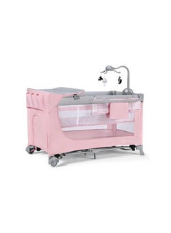 Kinderkraft Joy Folding Bed With Accessories – Pink  - Image 2
