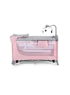 Kinderkraft Joy Folding Bed With Accessories – Pink  - Image 3