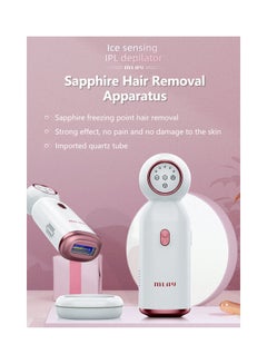 MLAY Sapphire Ice Compress Crystal Hair Removal Machine White/Pink  - Image 3
