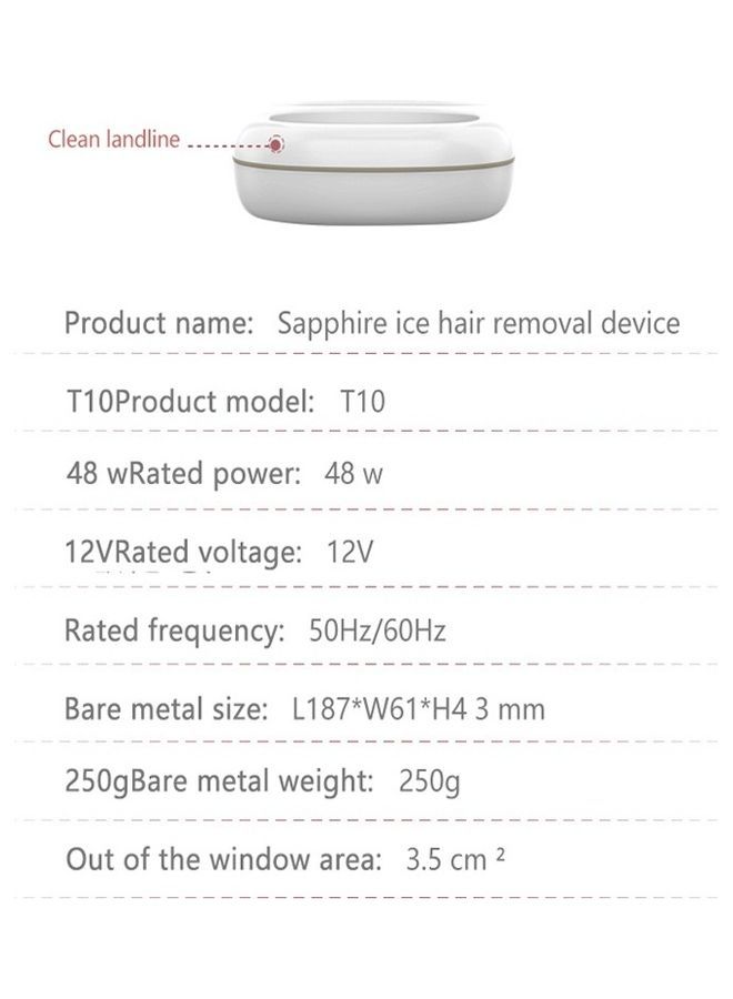 Sapphire Ice Compress Crystal Hair Removal Machine White/Pink