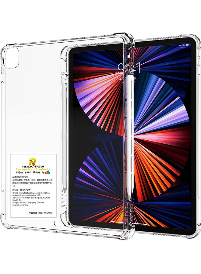 Rock Pow Protective Case Cover For Apple iPad Pro 11 inch (2021/2020) with Pencil Holder Clear - Image 1