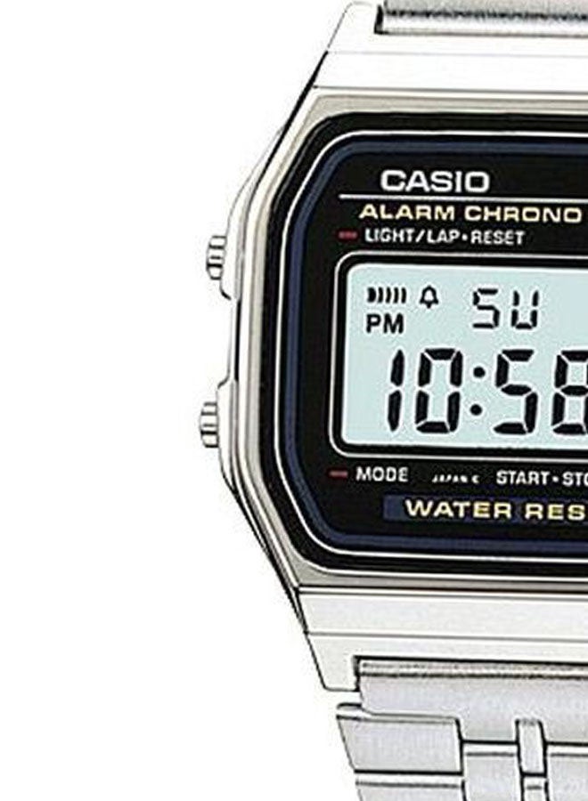 كاسيو ساعة فينتدج رقمية طراز A159WA-N1DF - مقاس 35 مم - لون فضي للرجال - Image 4