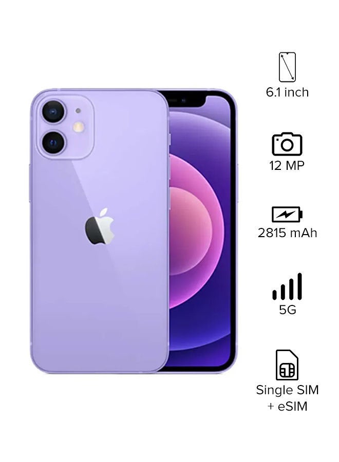 Apple iPhone 12 with Facetime 256GB Purple 5G - Middle East Version - Image 1