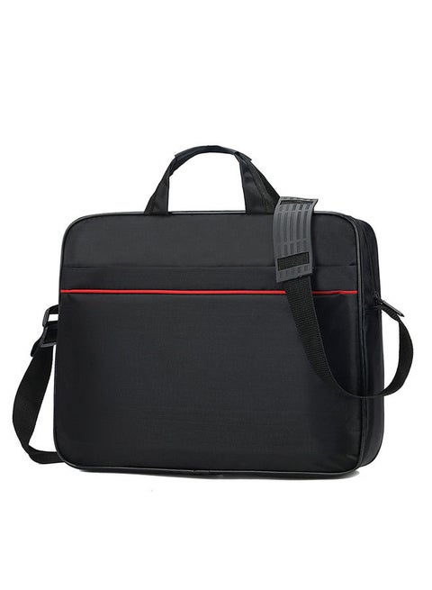 Laptop Bag with Multi Compartment 15.6" Travel Briefcase with Organizer Expandable Large Hybrid Shoulder Bag Water Resistant Dustproof Business Messenger Briefcase Black