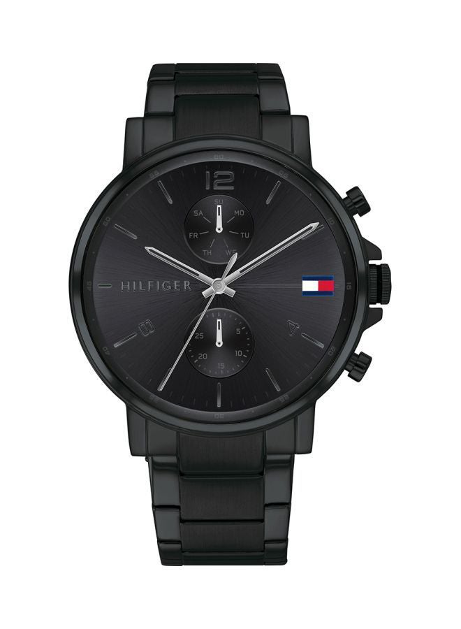 TOMMY HILFIGER Men's Daniel Round Shape Metal Chronograph Wrist Watch 44 mm - Black - 1710414  - Image 1