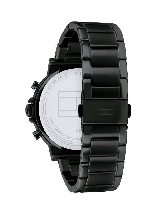 TOMMY HILFIGER Men's Daniel Round Shape Metal Chronograph Wrist Watch 44 mm - Black - 1710414  - Image 2