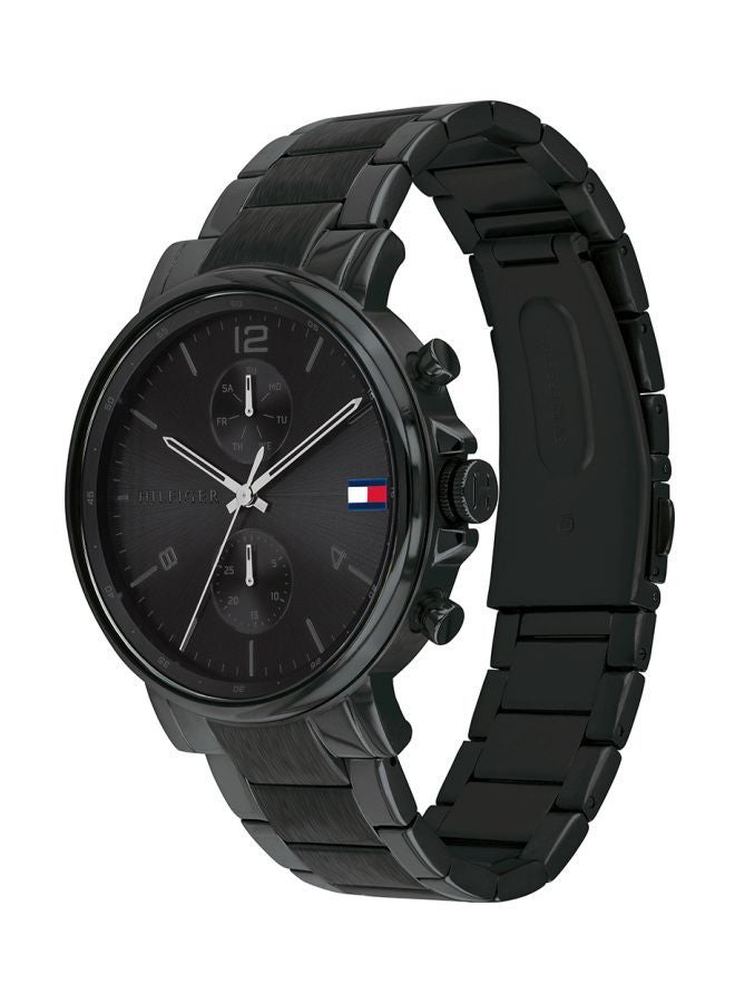 TOMMY HILFIGER Men's Daniel Round Shape Metal Chronograph Wrist Watch 44 mm - Black - 1710414  - Image 3