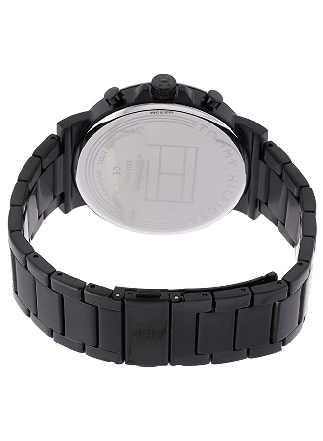 TOMMY HILFIGER Men's Daniel Round Shape Metal Chronograph Wrist Watch 44 mm - Black - 1710414  - Image 4
