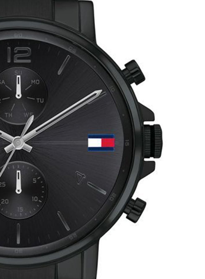TOMMY HILFIGER - Men's Daniel Round Shape Metal Chronograph Wrist Watch 44 mm - Black - 1710414 - Image 1