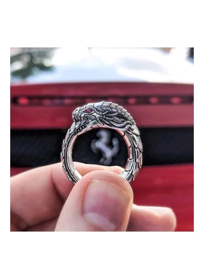 Beauenty - Zinc Alloy Stone Studded Dragon Shaped Ring - Image 1