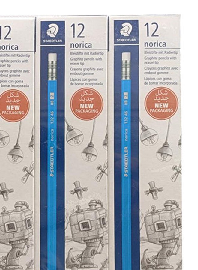 ستدلر مجموعة أقلام رصاص نوريكا مع ممحاة مكونة من 48 قطعة أزرق - Image 2