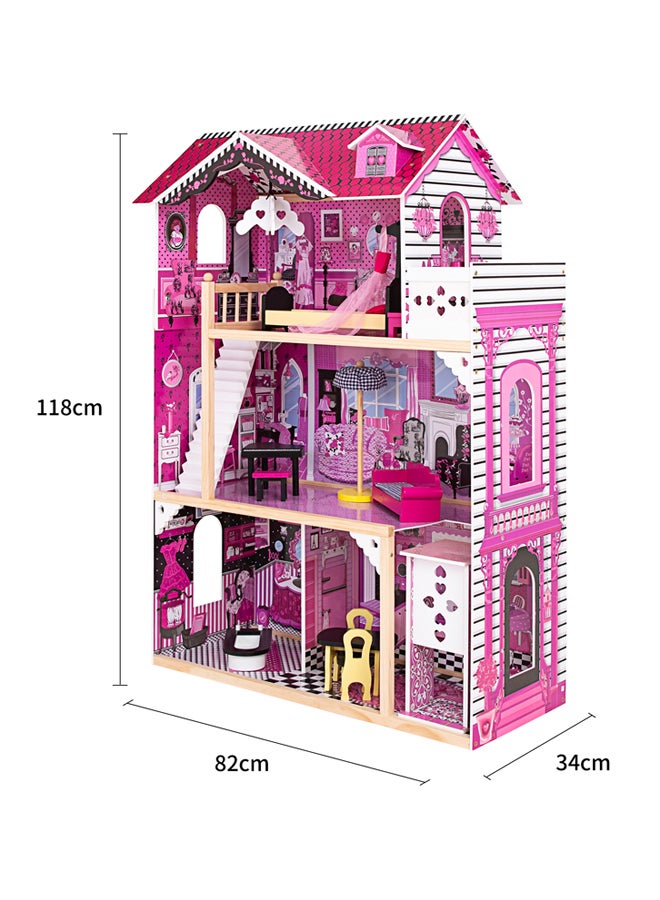 XIANGYU Modular Pretend Girls Toy Doll House 82X34X118cm - Image 4