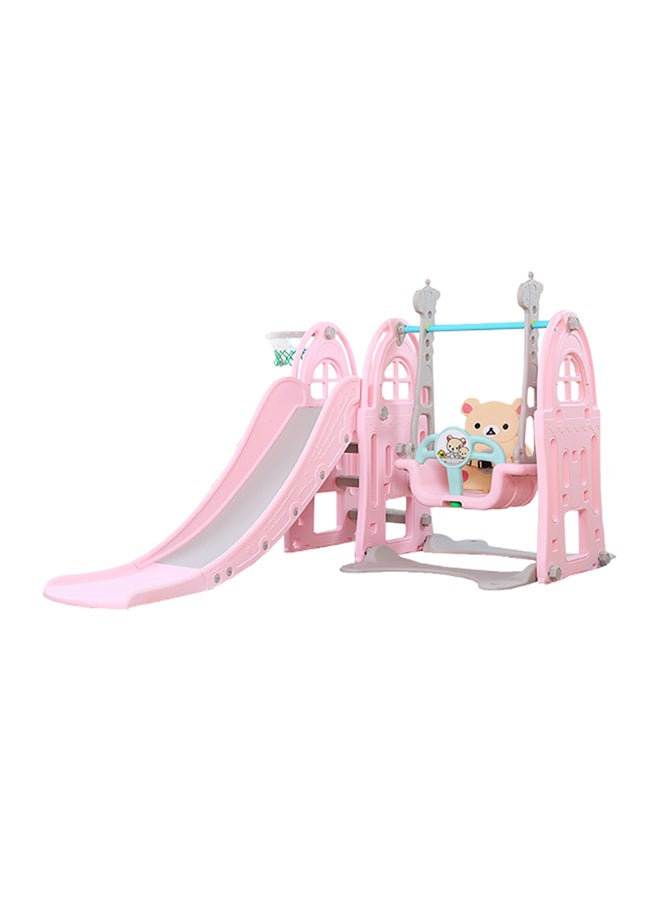 XIANGYU 3-In-1 Indoor Swing And Slide With Basketball Hoop 208x145x120cm  - Image 1